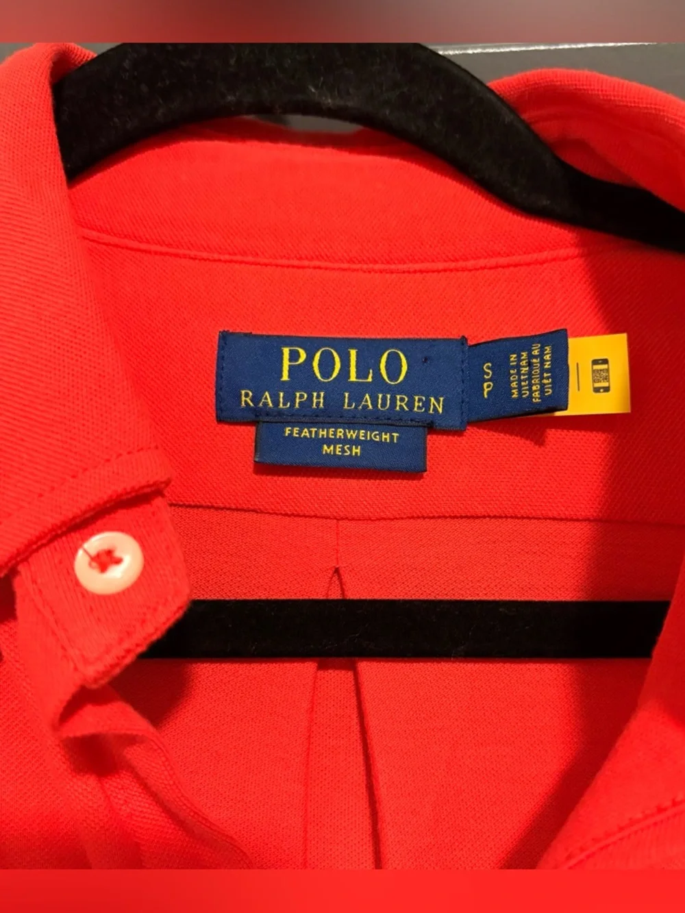 Polo Ralph Lauren Men’s Bright Red Long-Sleeve Featherweight Mesh Shirt